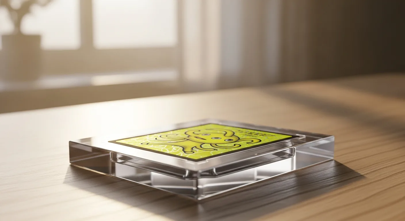 Carte Pokémon holographique sous étui de gradation, mise en valeur des cotes Mewtwo